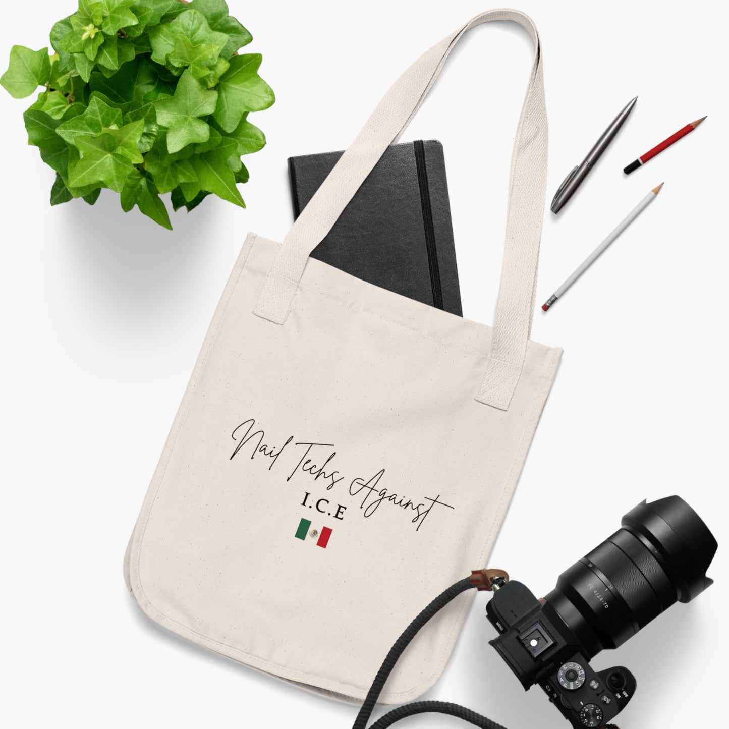 Tote Bag - Nail Techs Against Ice Organic Canvas Tote Bag
