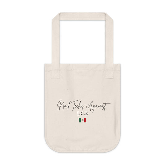 Tote Bag - Nail Techs Against Ice Organic Canvas Tote Bag